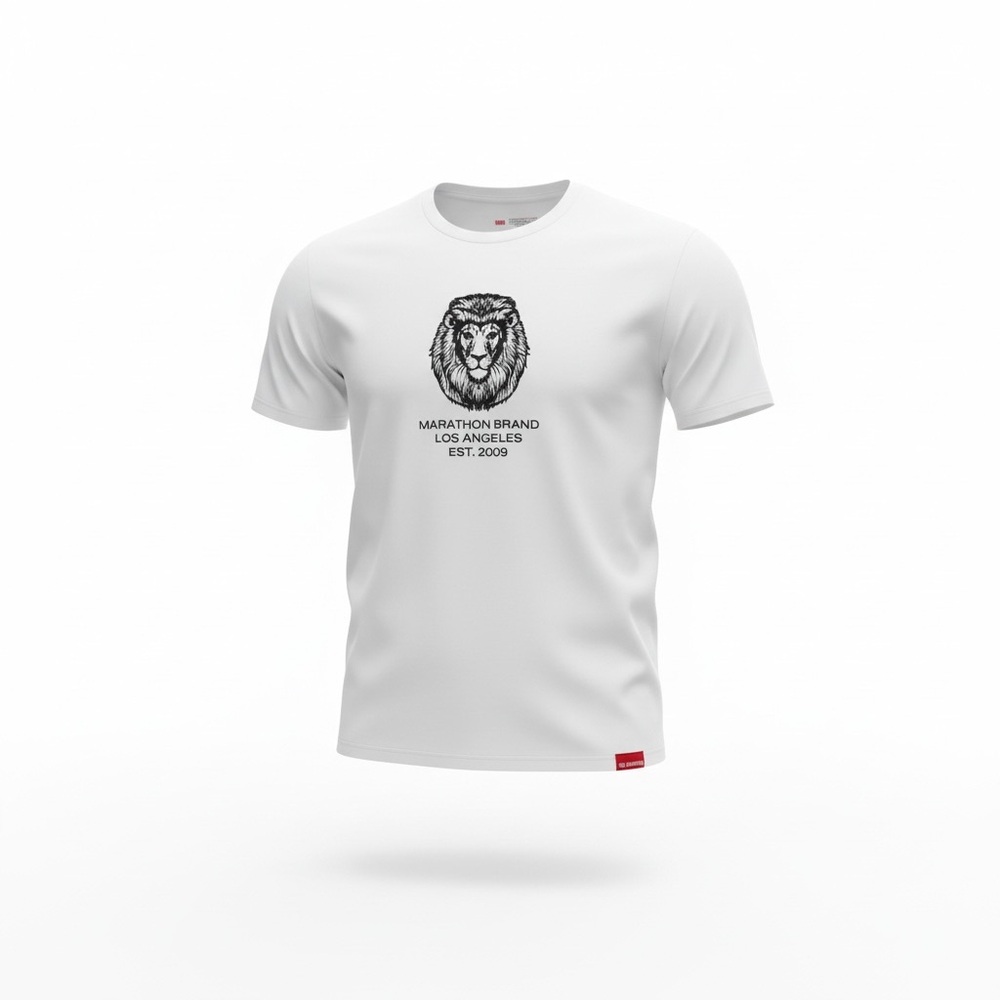 Brand new never worn The Marathon Clothing White Lion Graphic Tee